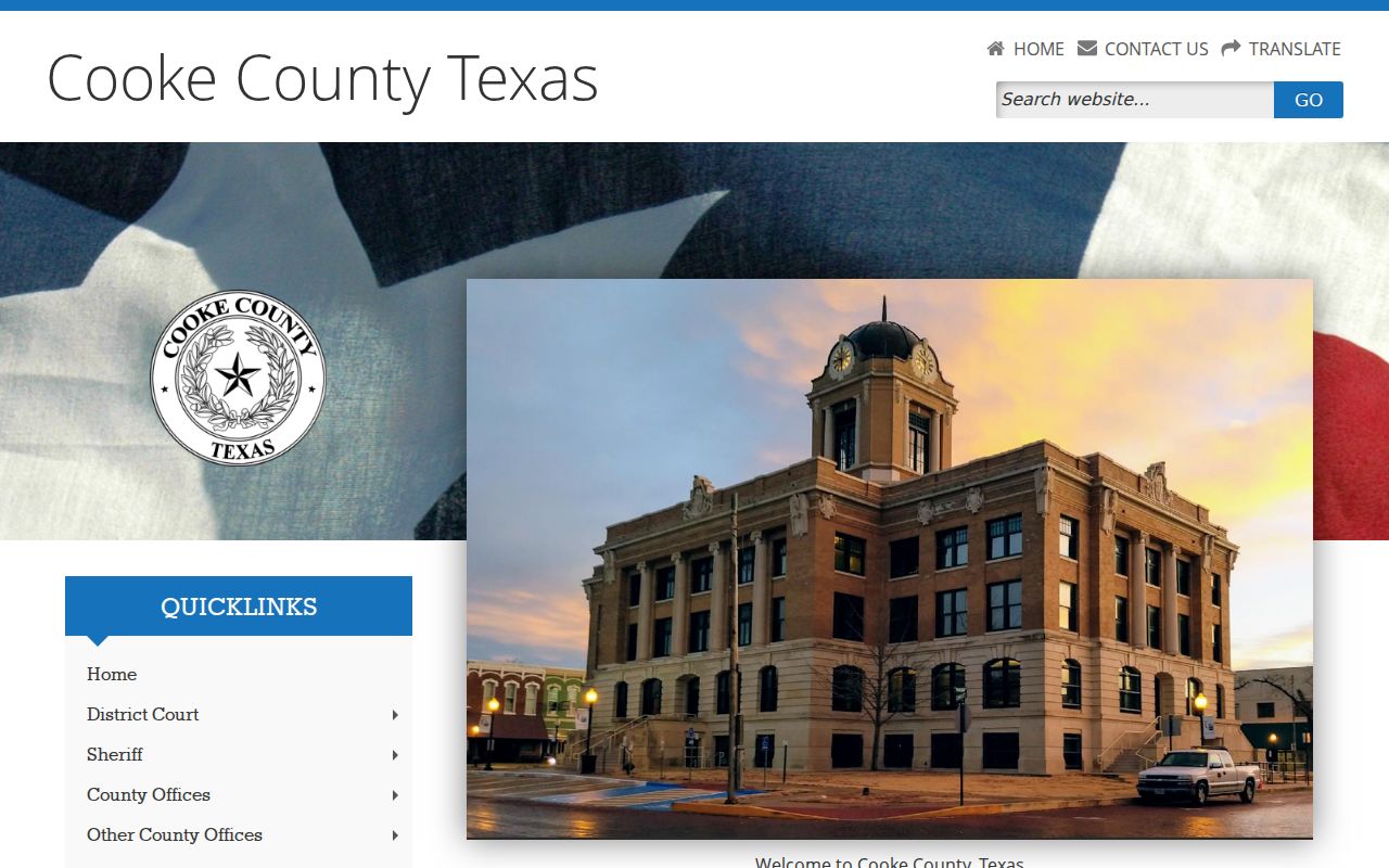 Cooke County criminal records courthouse website